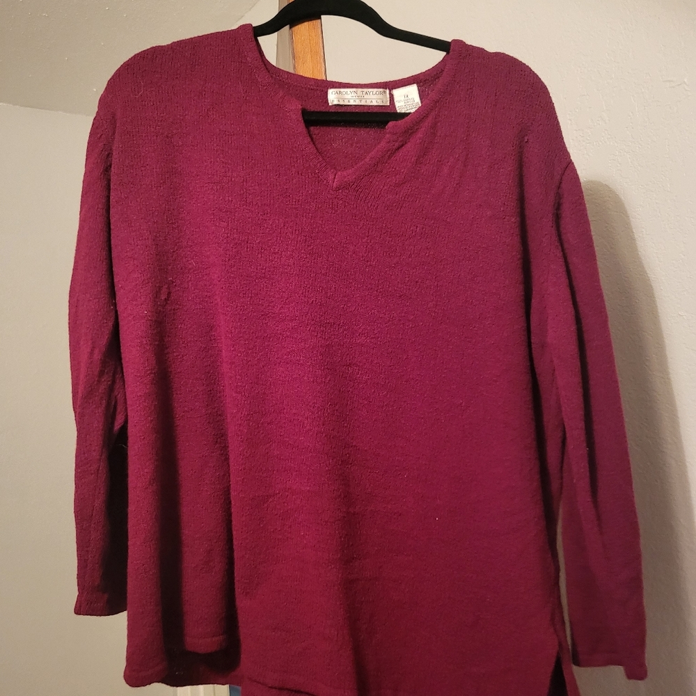 Red Carolyn Taylor sweater
